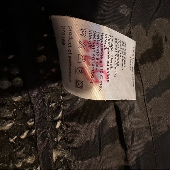 Akris Punto Black Bouclé Tweed Cotton Blend Blazer Size US 10